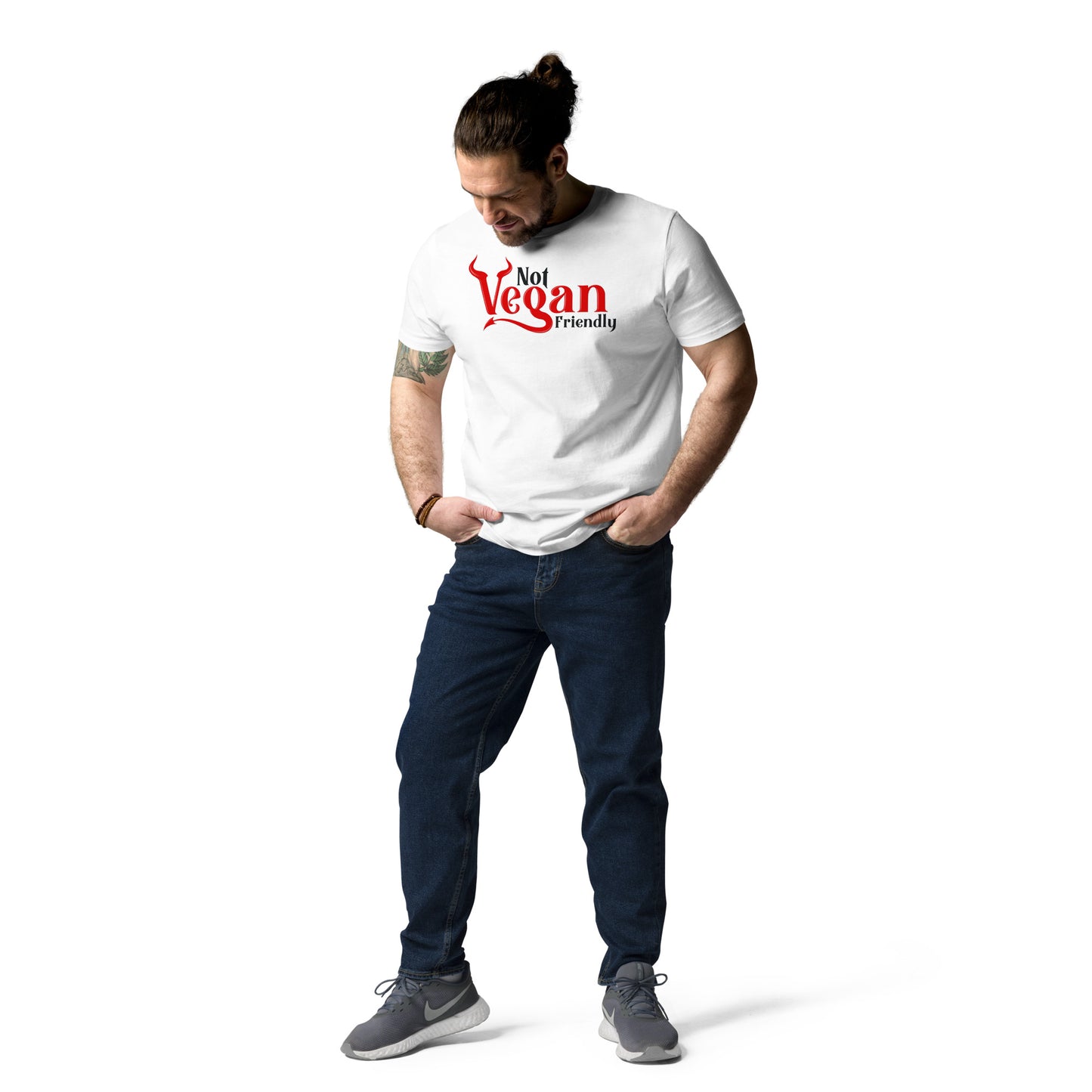 Not Vegan Friendly cotton t-shirt with Slogan