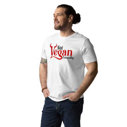 Not Vegan Friendly cotton t-shirt with Slogan