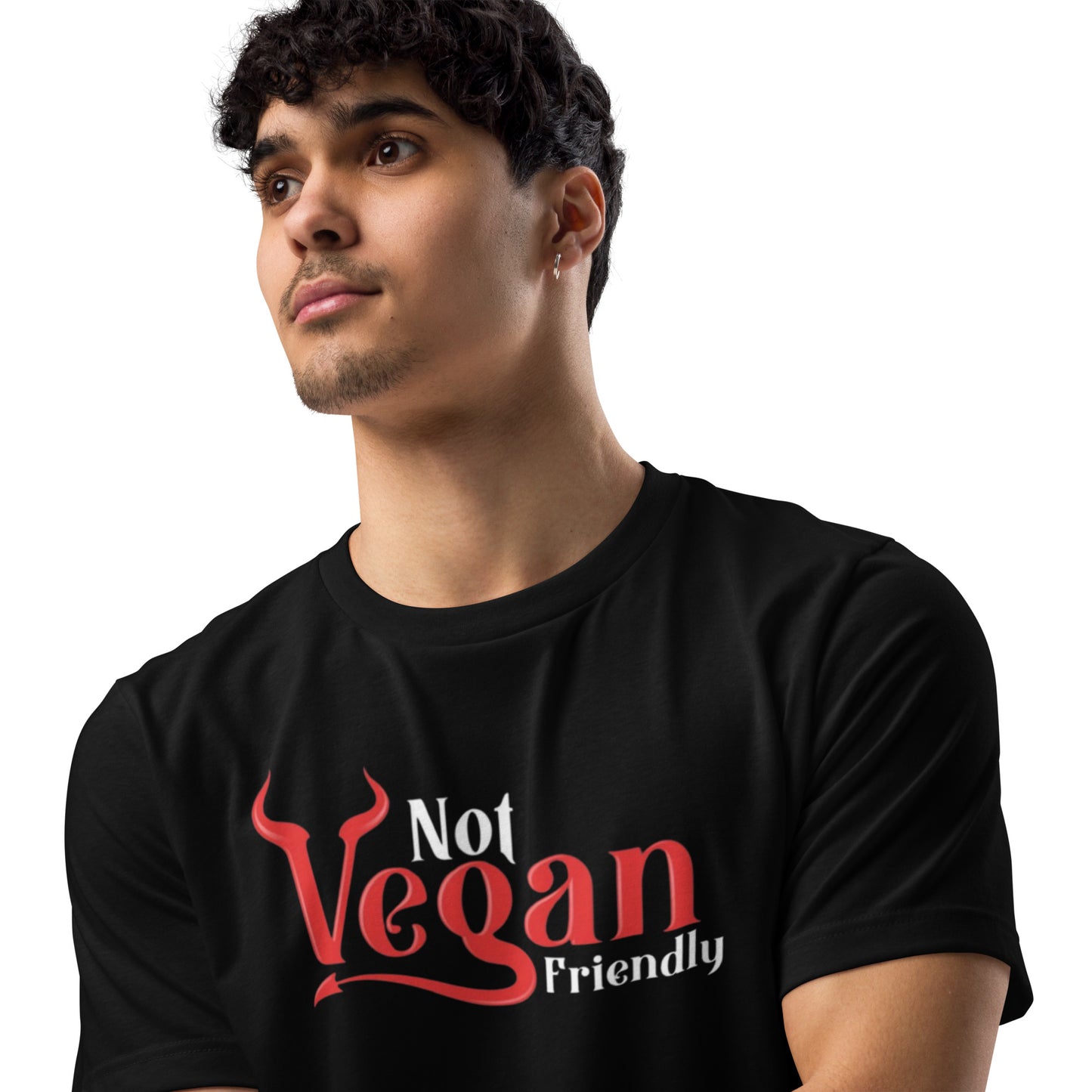 Unisex staple 'Not Vegan Friendly' t-shirt 'big missed steak!'